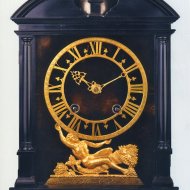 Zwart ebben-gefineerd Haagse klok, ca 1690.