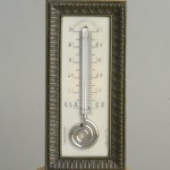 Antieke vergulde en gepatineerde thermometer.