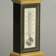 Antieke vergulde en gepatineerde thermometer.