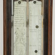 Antieke Hollandse bakbarometer, 'D. Sala fecit Leyden' (Leiden).