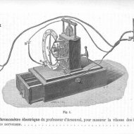 Chronom�tre �lectrique van Professor Jacques Ars�ne d'Arsonval, gemaakt door Charles Verdin.