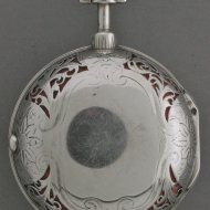Zilveren kwartierslagwwerkhorloge in dubbele ajour-gezaagde kast. gesigneerd: 'Paine, London'. ca 1740.