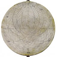 Tinnen schijf van een 17e of 18e eeuwse astrolabium. 