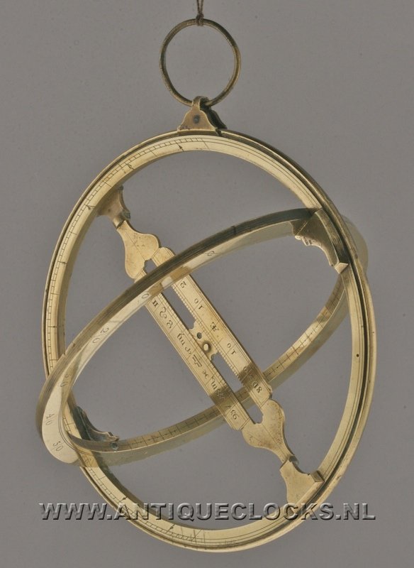 Rusland schandaal school engelse equinoctical ring-zonnewijzer, England pré, 1700-1752, #7105