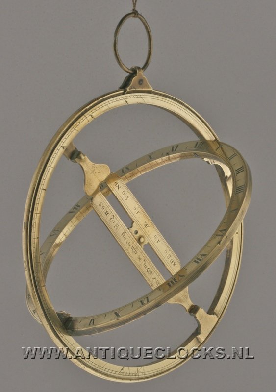Rusland schandaal school engelse equinoctical ring-zonnewijzer, England pré, 1700-1752, #7105