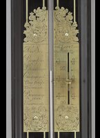 Vroege antieke franse 'Cleret à Rouen' barometer met originele console.